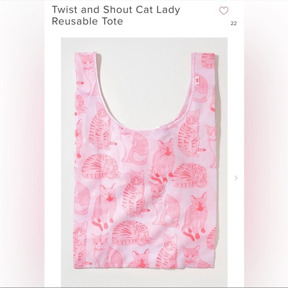 Francesca’s collections twist & shout cat lady reusable tote - Picture 8 of 11